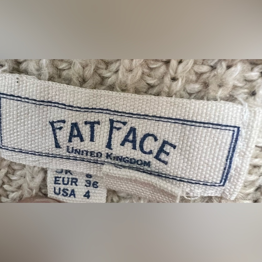 Fat Face-Cream Color Cowl Neck Sweater Womens‎ Size:4 - Picture 2 of 6